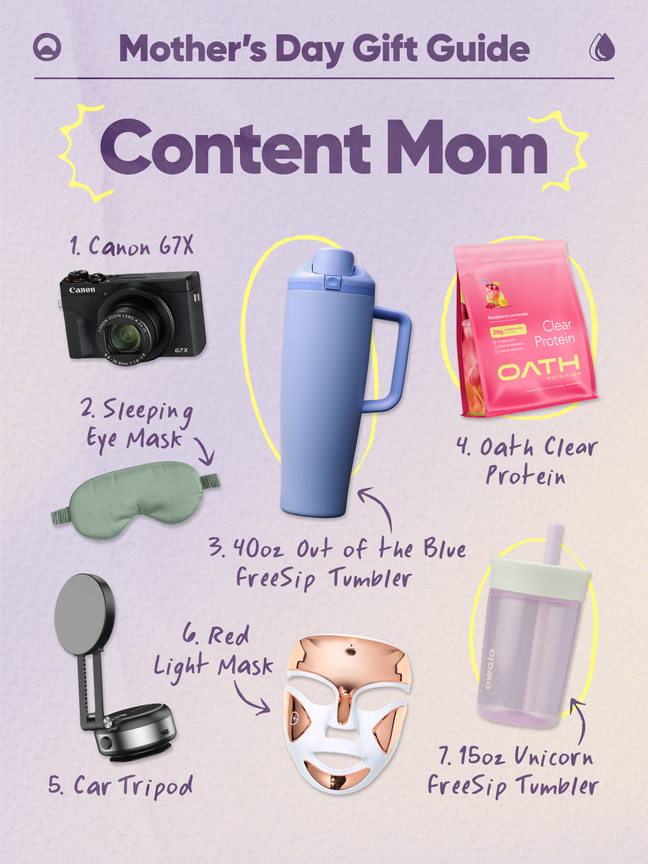 Content Mom Owala collage