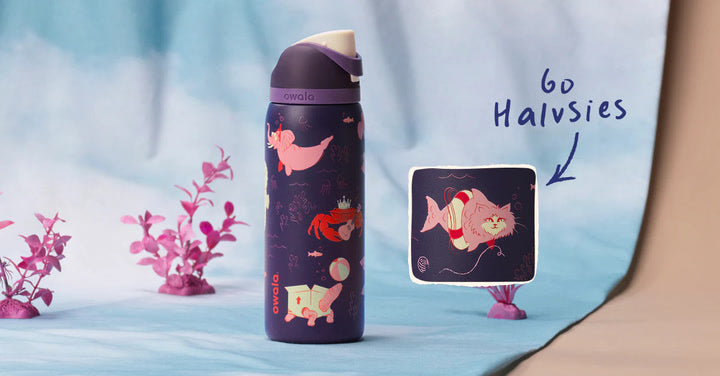 Birthday Bash bottle scene with coastal colors