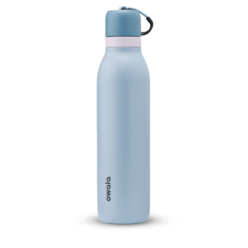 Owala light-blue 24oz FreeSip Twist water bottle.