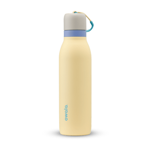 Owala yellow and blue 18oz FreeSip Twist water bottle