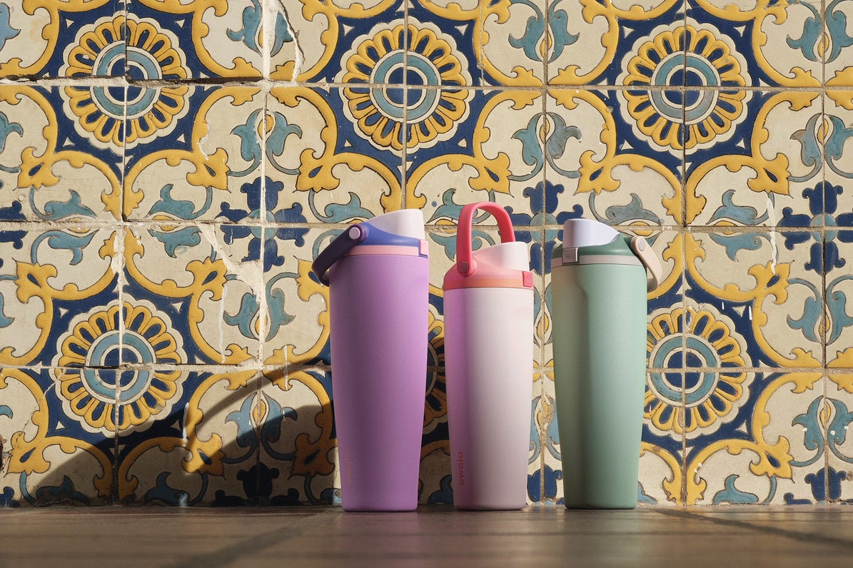 Close-up of tumblers and fries